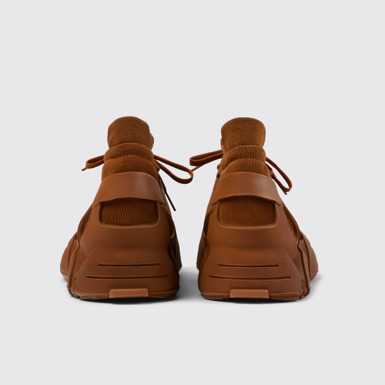 Back view of TOSSU Brown Caged Sneakers