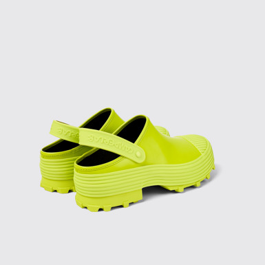 Back view of Traktori Green Leather Clog