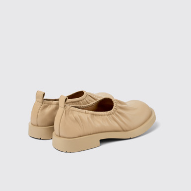 Back view of MIL 1978 Beige leather ballerinas