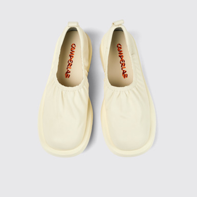 Overhead view of MIL 1978 White Leather Shoe