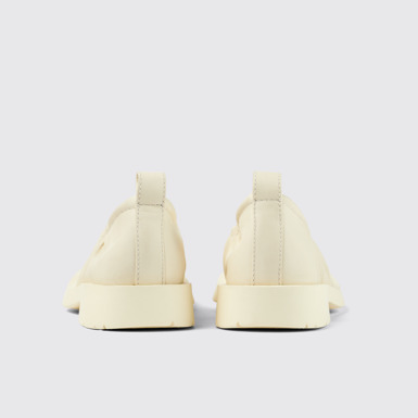 Back view of MIL 1978 White Leather Shoe