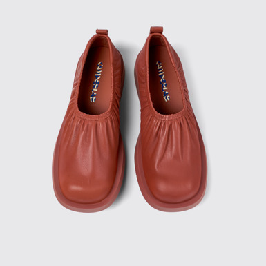 Overhead view of MIL 1978 Red Leather Shoe