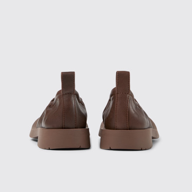Back view of MIL 1978 Brown Leather Shoes
