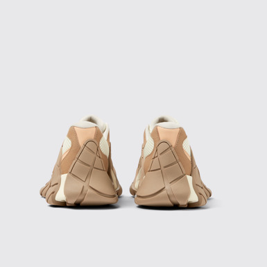 Back view of Tormenta Beige and white sneakers