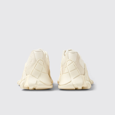 Back view of Tormenta White Textile Sneakers