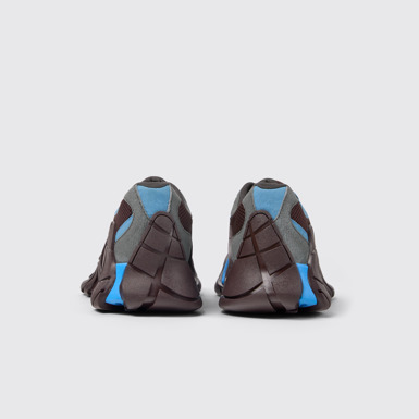 Back view of Tormenta Blue and Gray Textile Sneakers