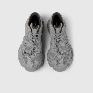 Overhead view of Tormenta Gray Textile Sneakers