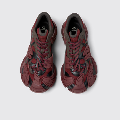 Overhead view of TORMENTA BURGUNDY-BLACK