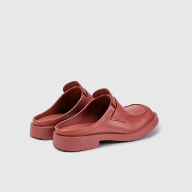 Back view of MIL 1978 Red leather loafer slide
