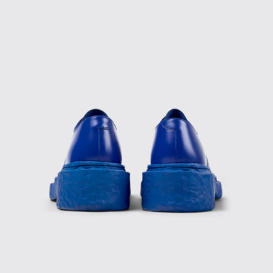 Back view of Vamonos Blue Leather Blucher