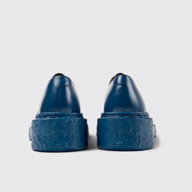 Back view of Vamonos Blue Leather Bluchers