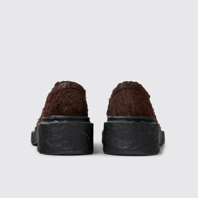 Back view of Vamonos Gray Nubuck Lace-Up Shoes