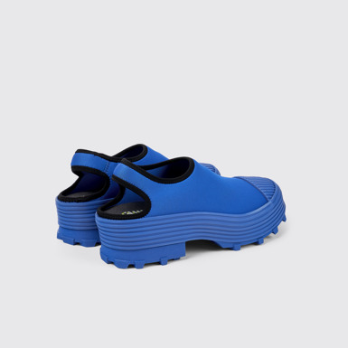 Back view of Traktori Blue Textile Clog