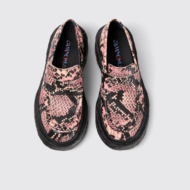 Overhead view of Vamonos Multicolor Leather Loafers
