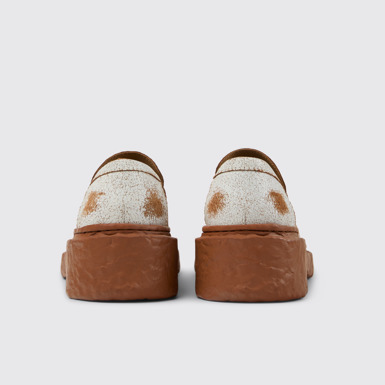 Back view of CAMPERLAB VAMONOS White cracked Leather Loafers