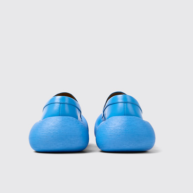 Back view of Caramba Blue Leather Loafers