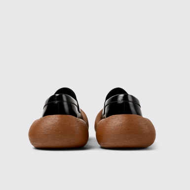 Back view of CAMPERLAB CARAMBA Black-brown leather loafers