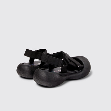 Back view of Caramba Black Recycled PET Sandals