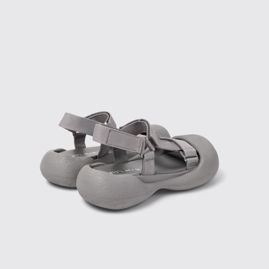 Back view of Caramba Gray Recycled PET Sandals