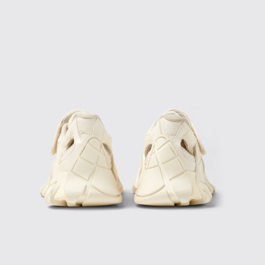 Back view of CAMPERLAB TORMENTA White Textile Semi-Open Sneakers