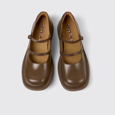 Overhead view of MIL 1978 Brown Leather Shoe