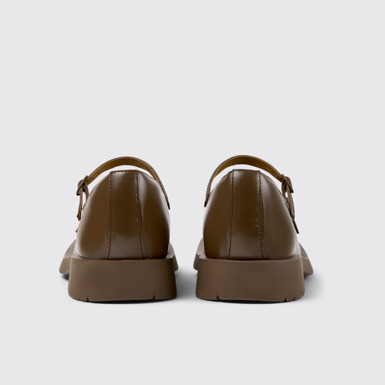 Back view of MIL 1978 Brown Leather Shoe