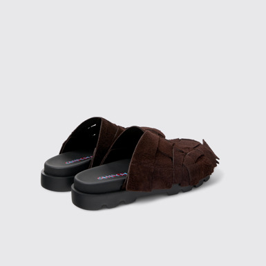 Back view of Brutus Sandal Brown Nubuck Sandal