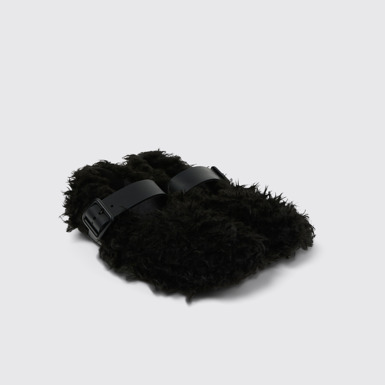Front view of Wabi Black recycled PET Mary Janes
