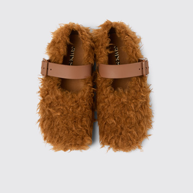 Overhead view of Wabi Brown recycled PET Mary Janes