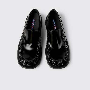 Overhead view of Mil 1978 Black Leather Loafers