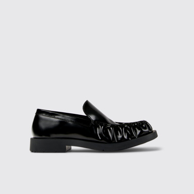 Side view of Mil 1978 Black Leather Loafers