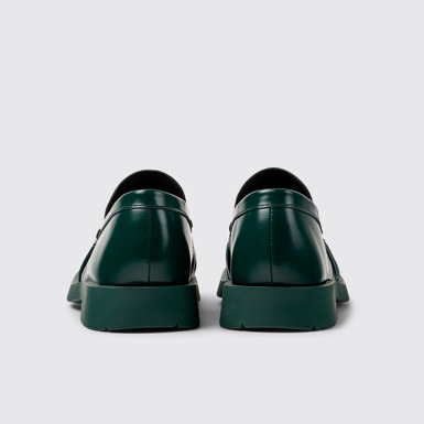 Back view of Mil 1978 Green Leather Loafers