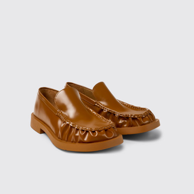 Mil 1978 Mocassins en cuir marron