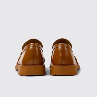 Back view of Mil 1978 Brown Leather Loafers