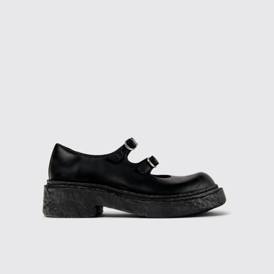 Side view of CAMPERLAB VAMONOS Black Leather Mary Janes