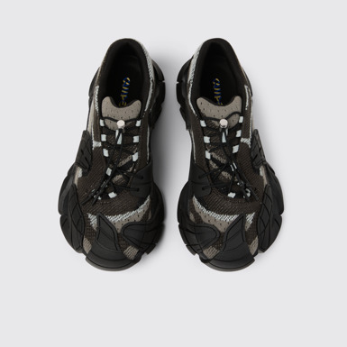 Overhead view of CAMPERLAB TORMENTA Black-Gray Textile Sneakers