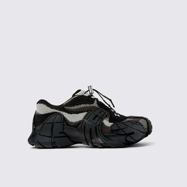 Side view of CAMPERLAB TORMENTA Black-Gray Textile Sneakers
