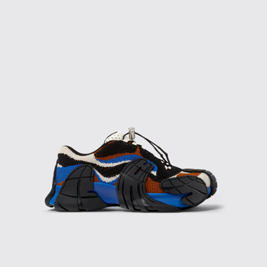 Side view of CAMPERLAB TORMENTA Blue-Black Textile Sneakers