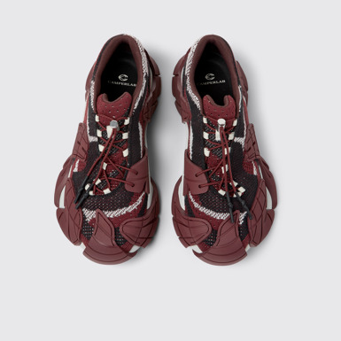 Overhead view of TORMENTA BURGUNDY-GRAY