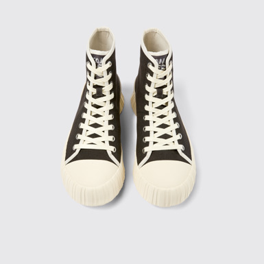 Overhead view of Roz Black recycled cotton sneakers