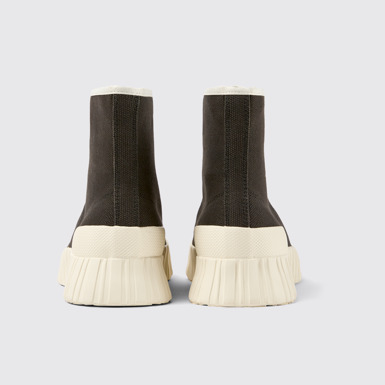 Back view of Roz Black recycled cotton sneakers