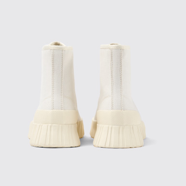 Back view of Roz White recycled cotton sneakers