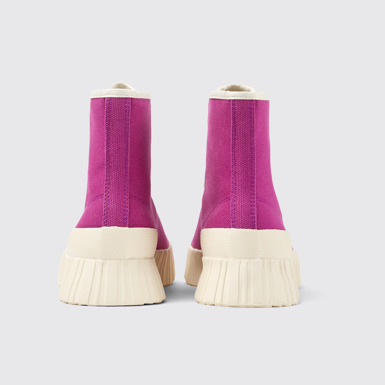 Back view of Roz Purple recycled cotton sneakers