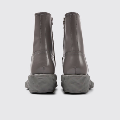 Back view of Venga Gray leather boots