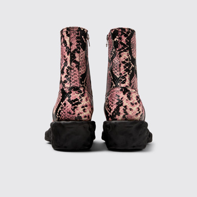 Back view of Venga Multicolor Leather Zip Bootie
