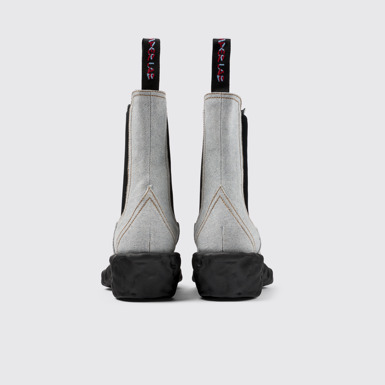 Back view of Venga Blue Textile Chelsea Bootie