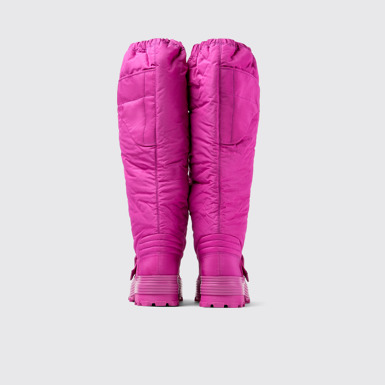 Back view of Traktori Purple padded high boots