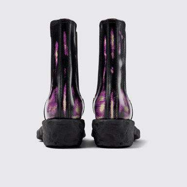 Back view of Venga Three-toned brushed leather boots