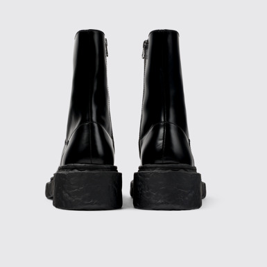 Back view of Vamonos Black Leather Boots