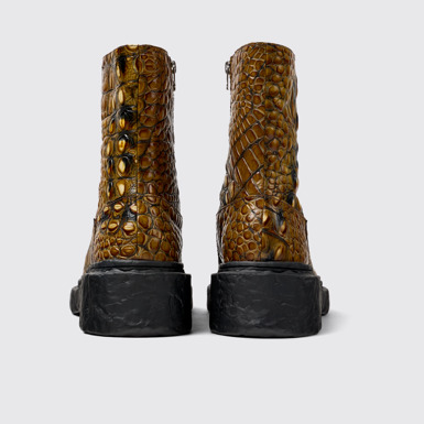 Back view of Vamonos Brown Leather Boots